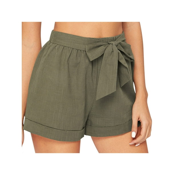 Plus Size Womens Drawstring High Waist Wide Leg Shorts Summer Hot Pants Casual Loose Beach Shorts Trousers LUCA 